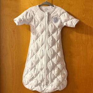 White Quilted Star Sleep Sack - Baby Wearable Blanket